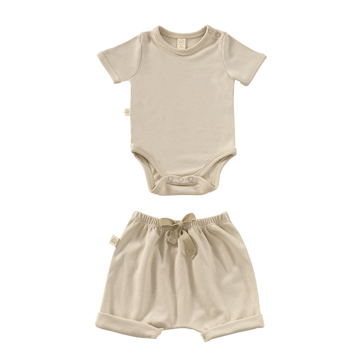 Baby Bodysuit Set 2tlg. kurzarm Baumwoll Body mit kurzer Hose