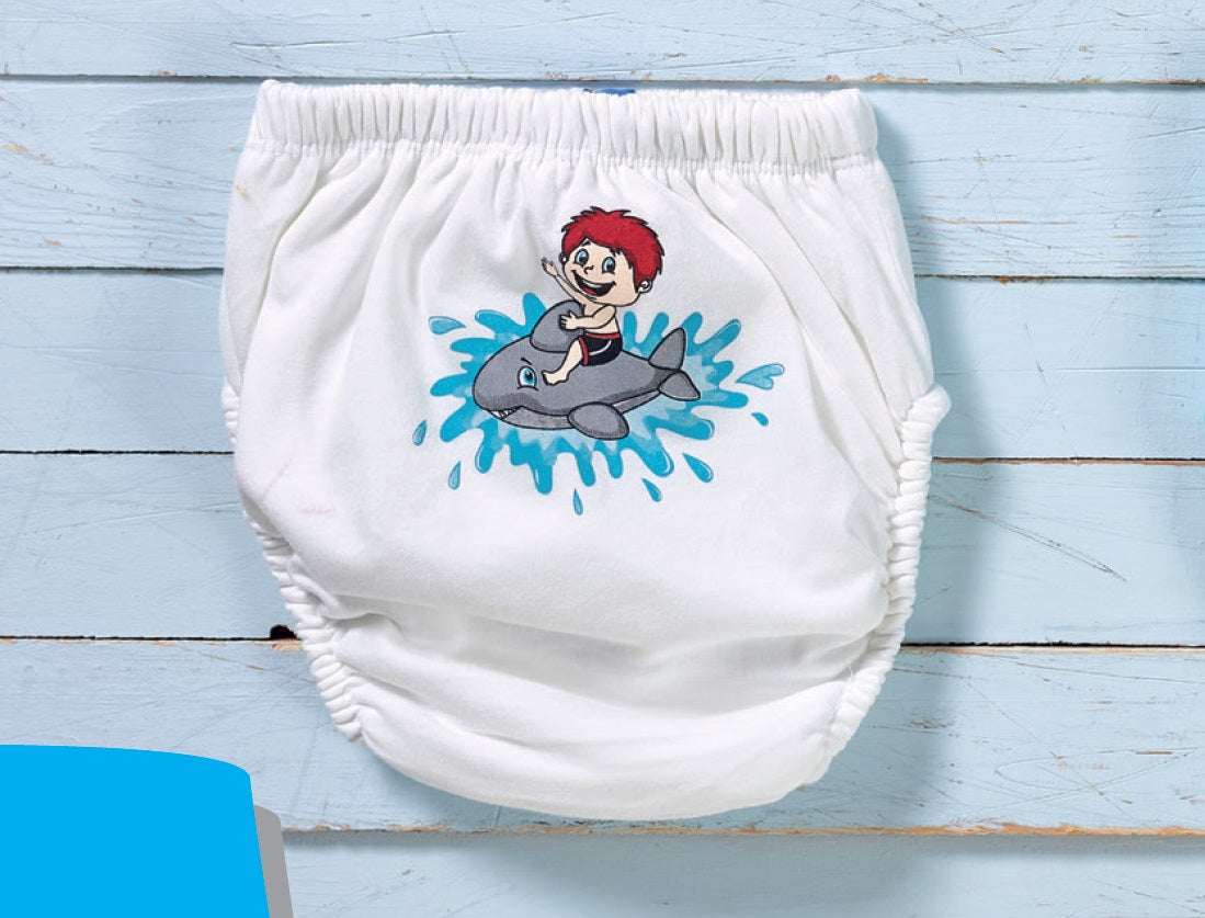 Unterwassertiere waschbare Trainerhosen in drei Gr. | Trainingswindel | Lernwindel | Toilet