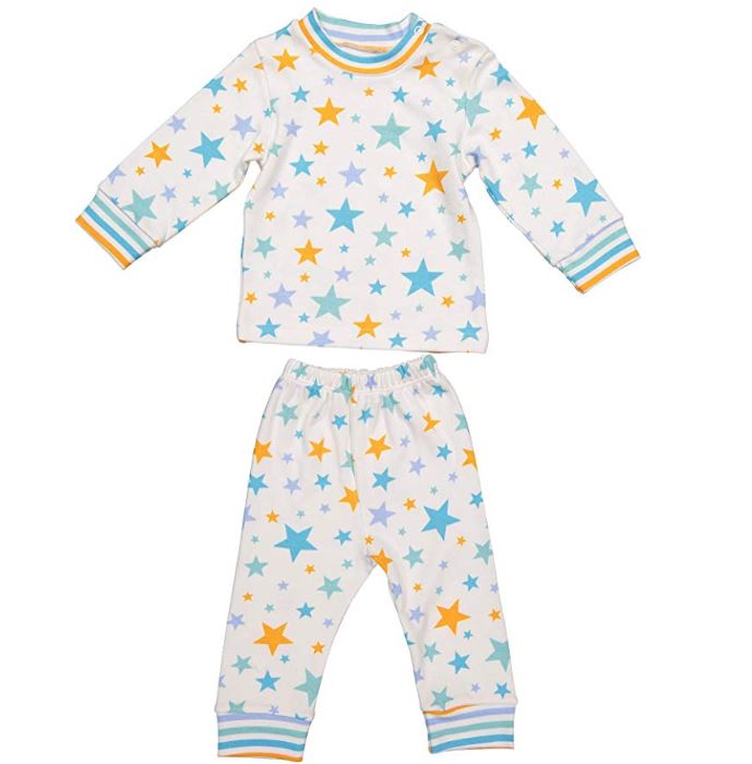 Baby Zweiteiliger Schlafanzug 3-12 Monate 100% Baumwolle Jungen Mädchen Pyjamas Set Langarm Nachtwäsche