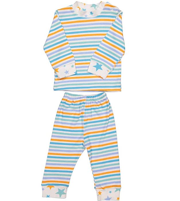 Baby Zweiteiliger Schlafanzug 3-12 Monate 100% Baumwolle Jungen Mädchen Pyjamas Set Langarm Nachtwäsche
