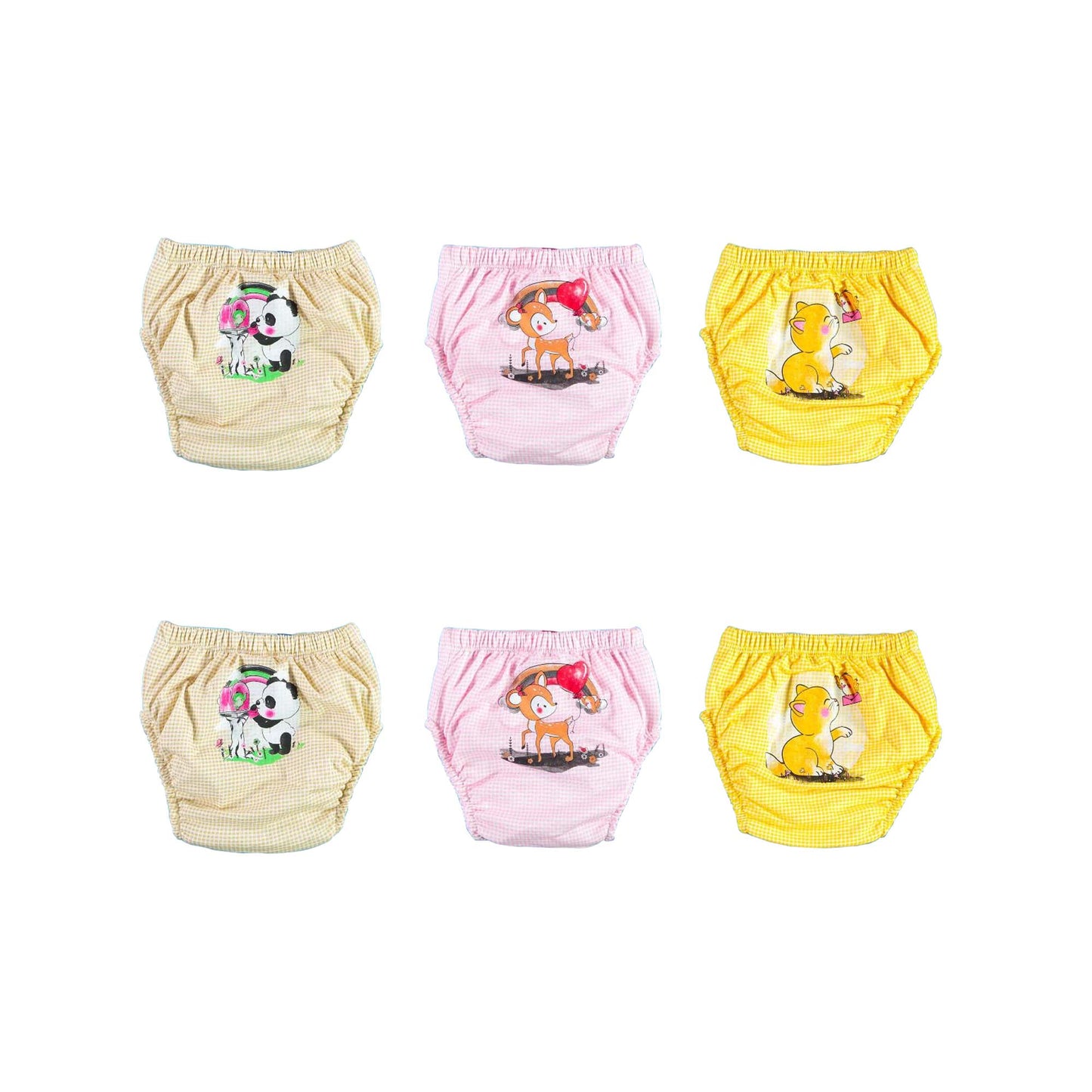 LITTLE CUTIES 6er Pack Wasserdicht Baby Lernwindel Trainerhosen Unterwäsche Windeln Windelhose zum Toilettentraining Töpfchentraining
