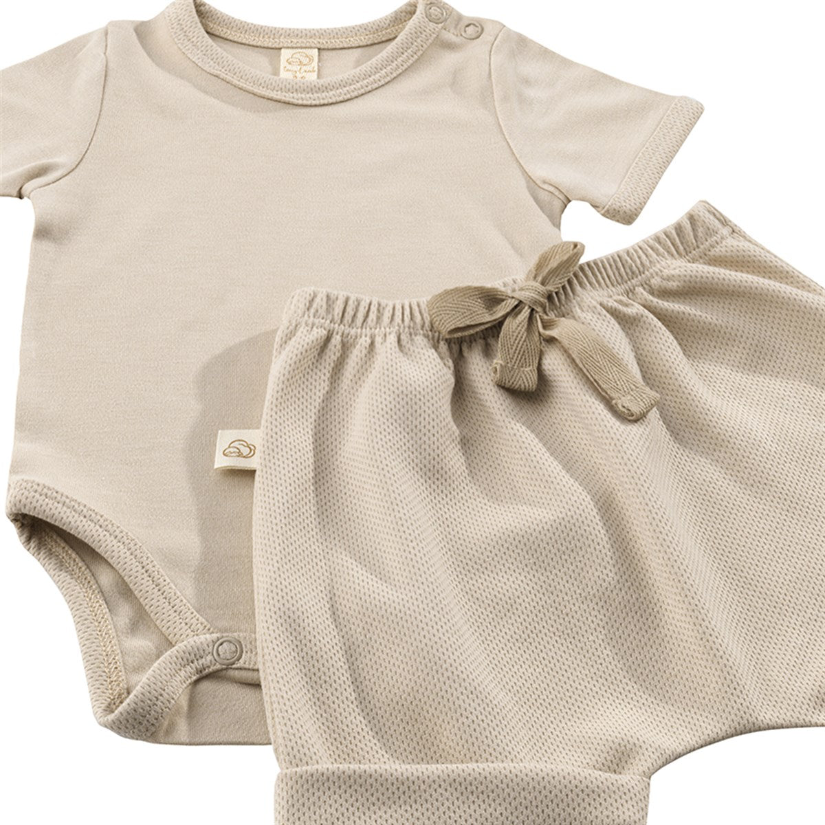 Baby Bodysuit Set 2tlg. kurzarm Baumwoll Body mit kurzer Hose